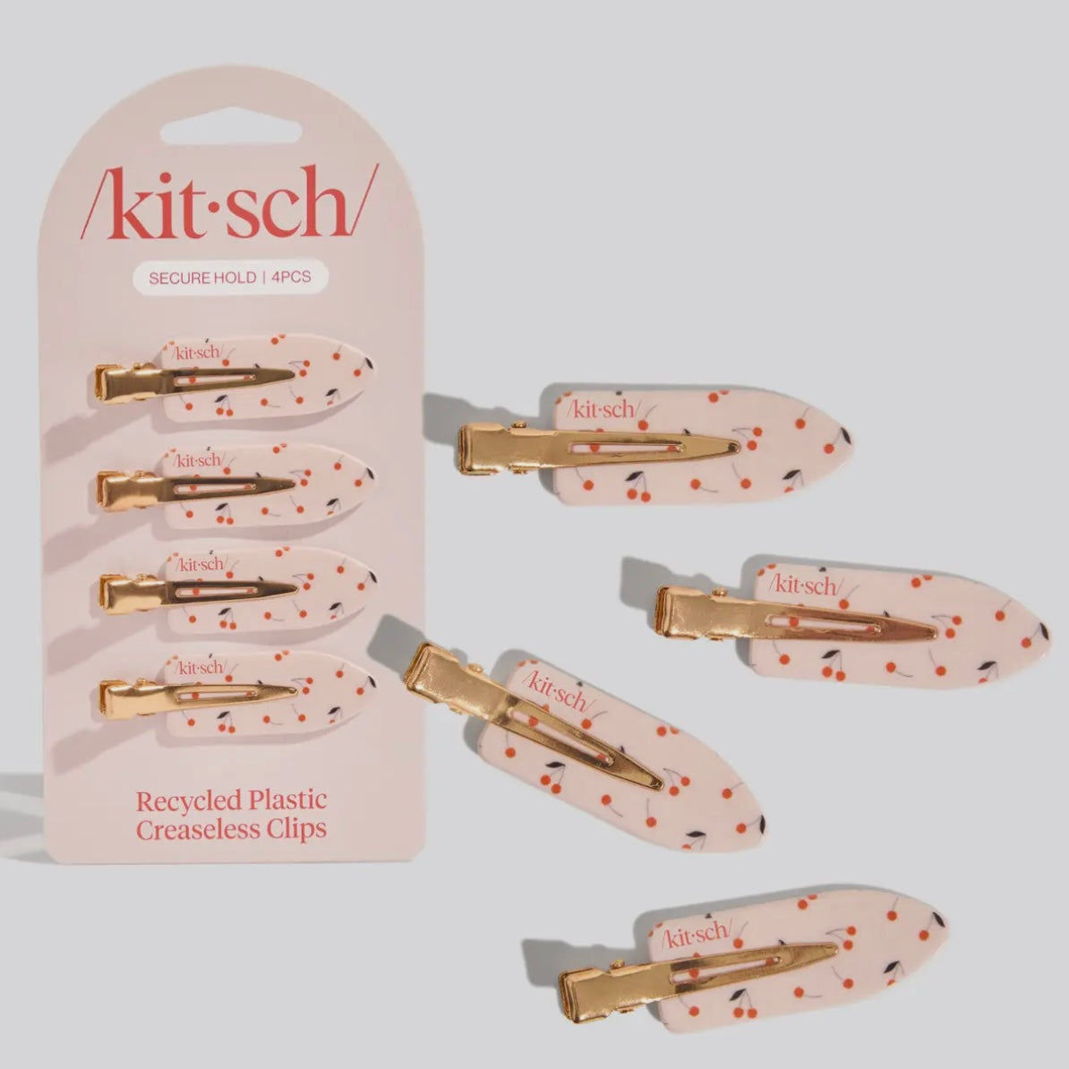 Cherry Print Creaseless Clips