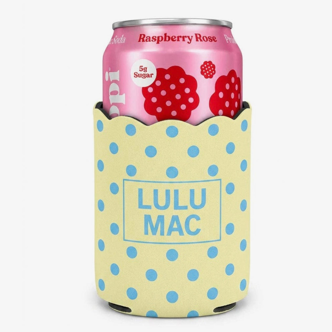 Lulu Mac Polka Dot Koozie YELLOW/BLUE