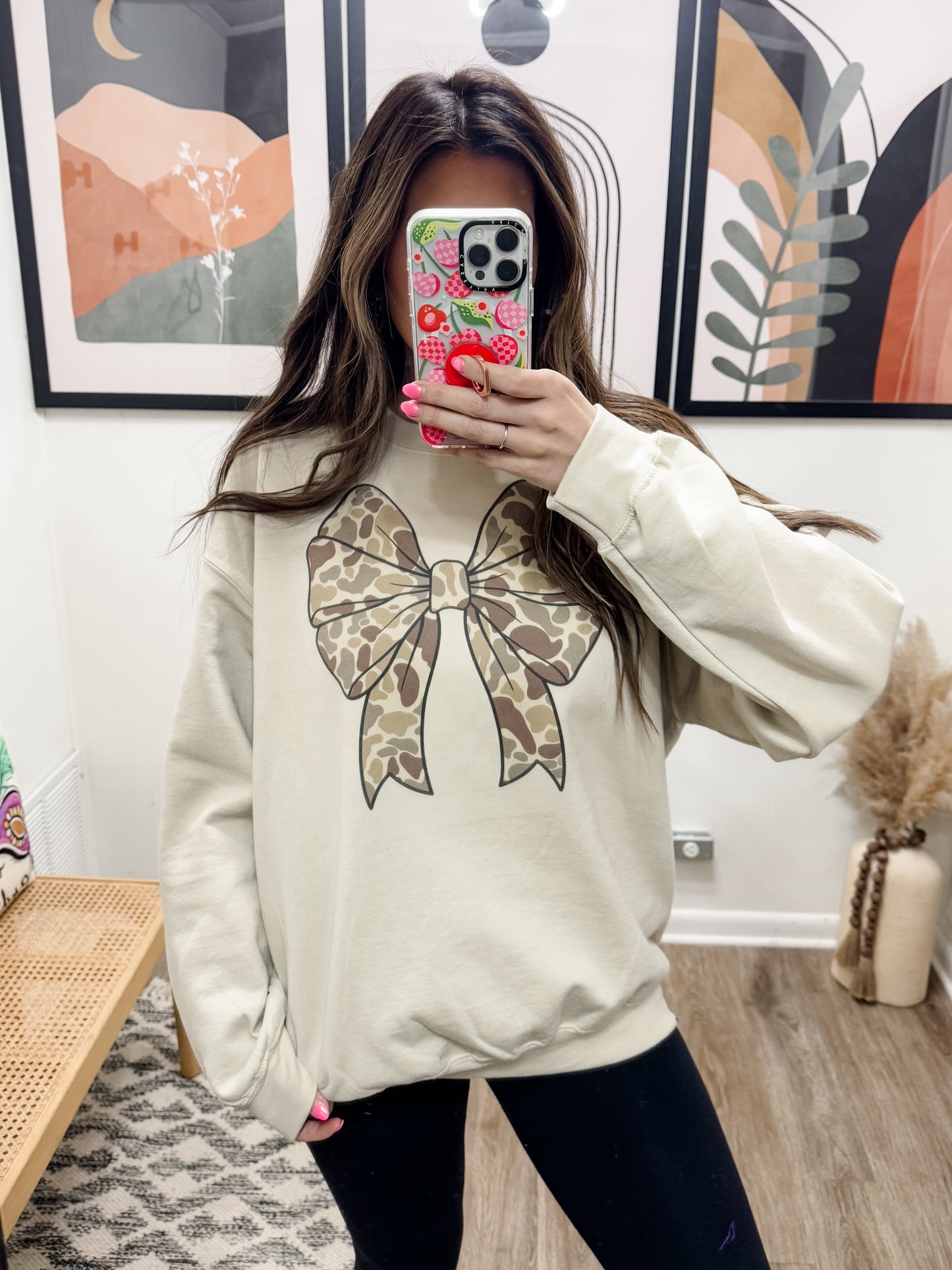 Camo Cutie Bow Sweatshirt
