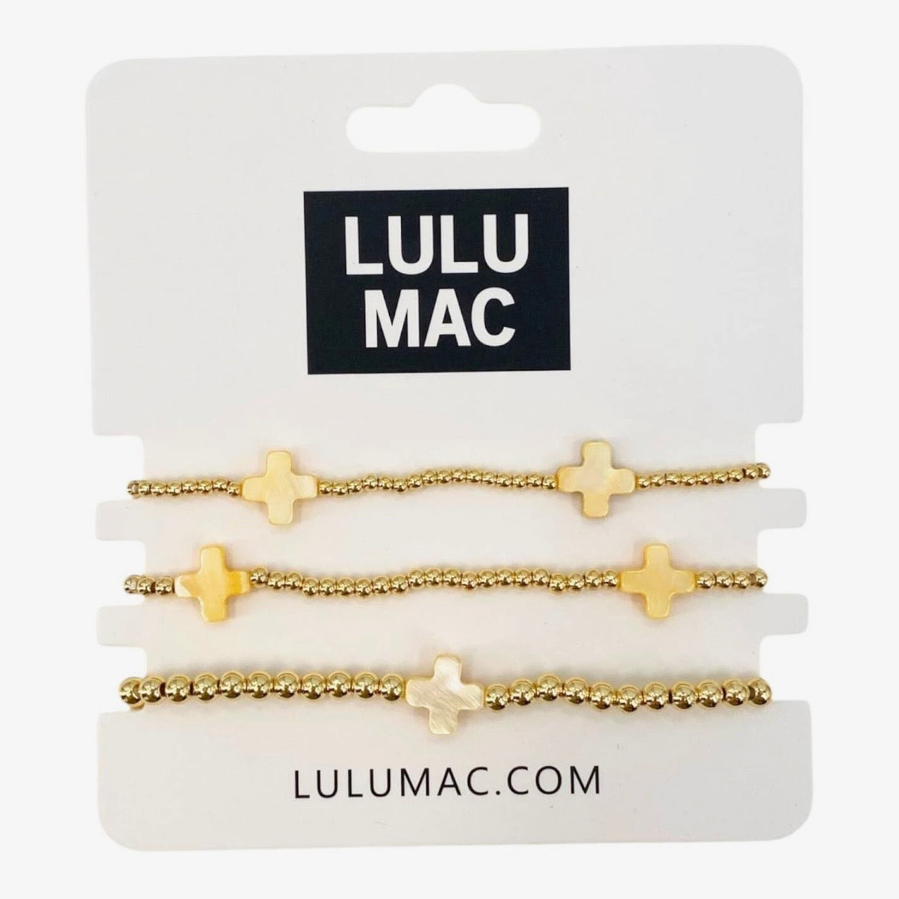 Lulu Mac Cross Bracelet Stack YELLOW