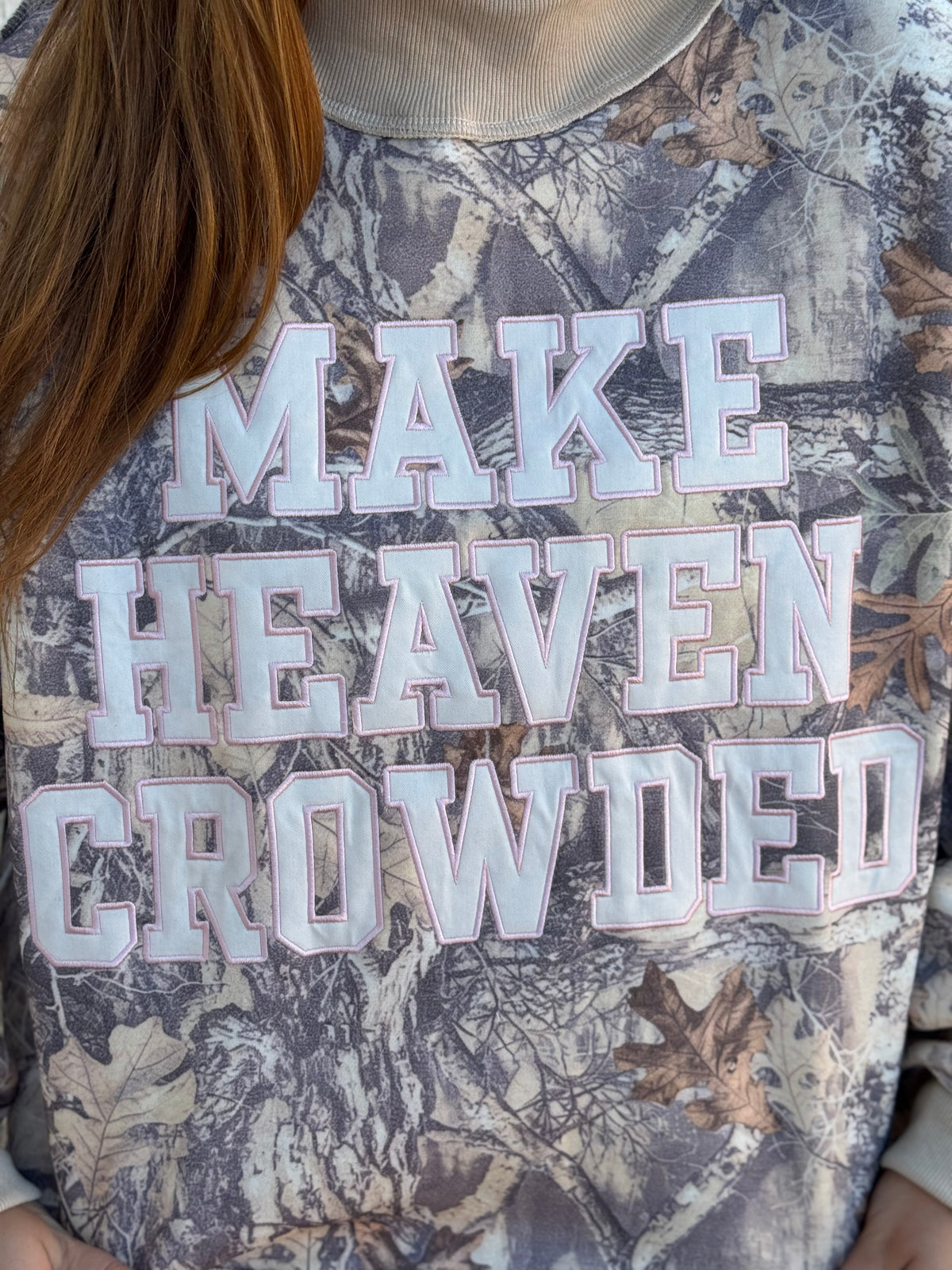 Make Heaven Crowded Embroidered Sweatshirt