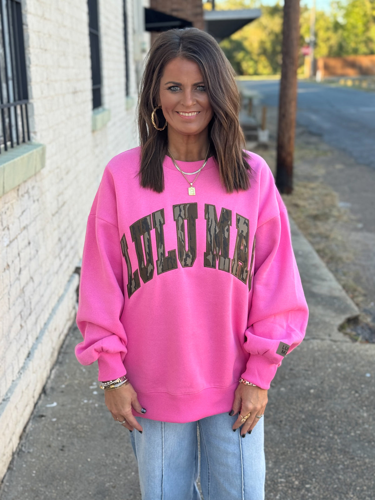 Lulu Mac Bubblegum Bottomland Sweatshirt