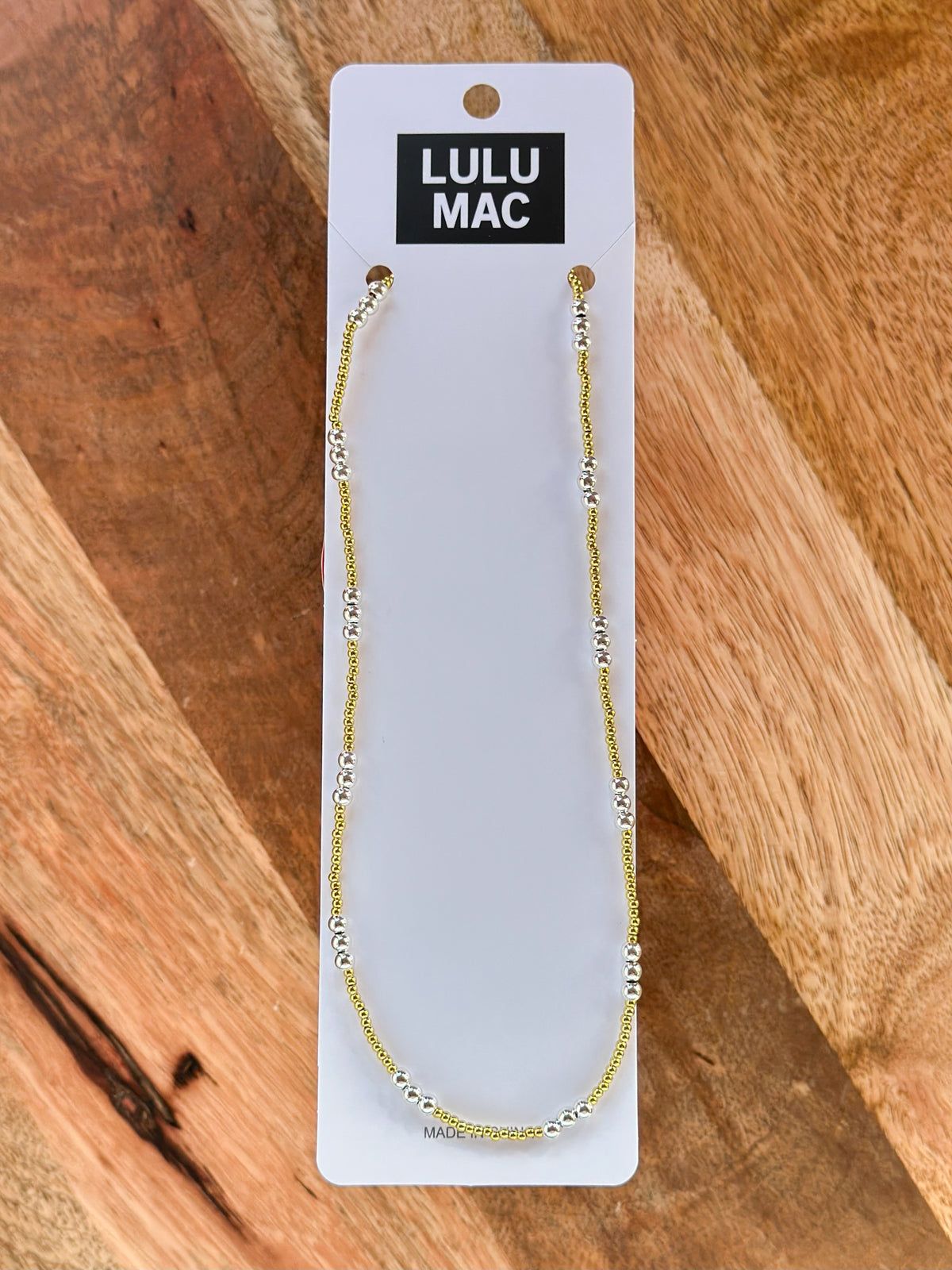 Lulu Mac Mixed Metal Necklace GOLD