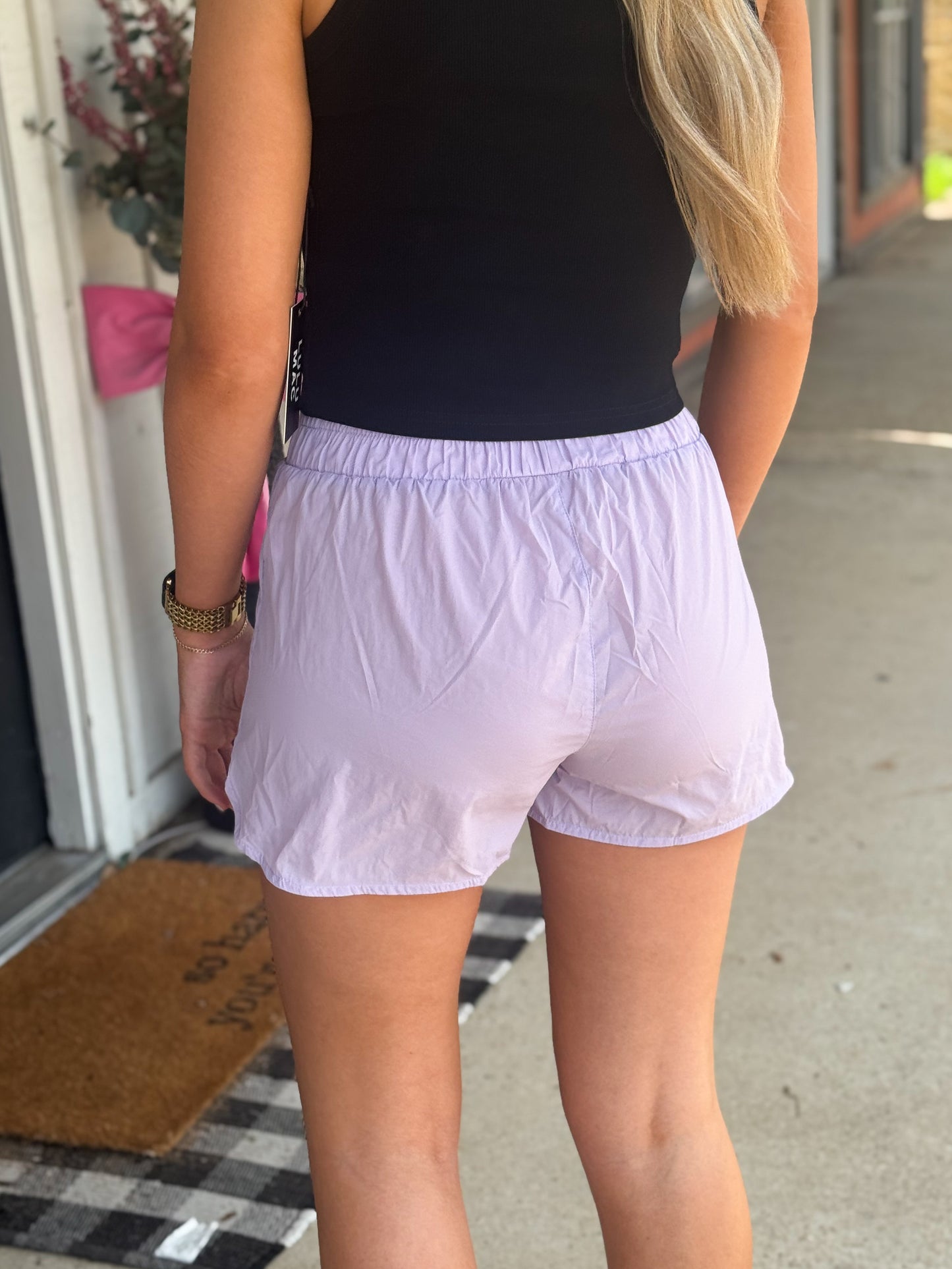 Lulu Mac Solid Shorts LAVENDER