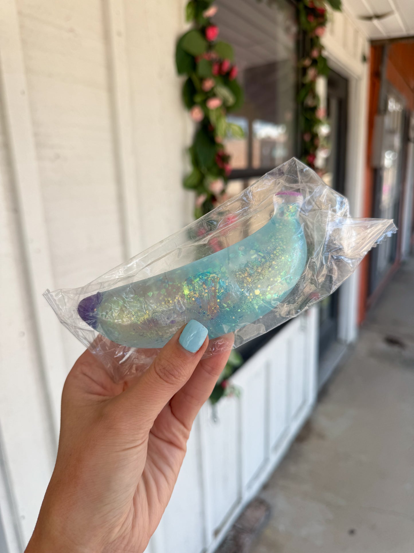 Glitter Banana Squishy BLUE/PURPLE
