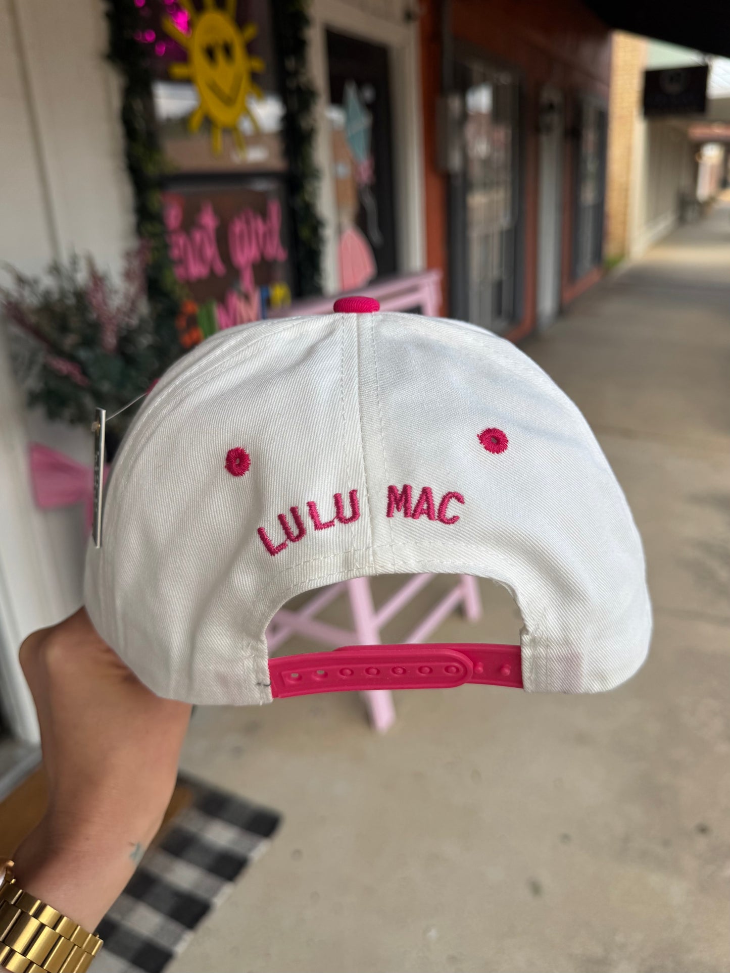 Lulu Mac Trucker Hat HOT PINK