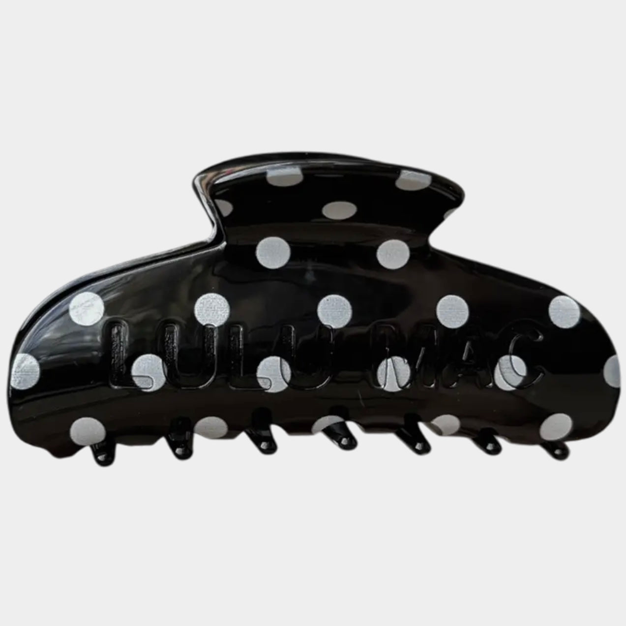 Lulu Mac Polka Dot Hair Clip BLACK/WHITE