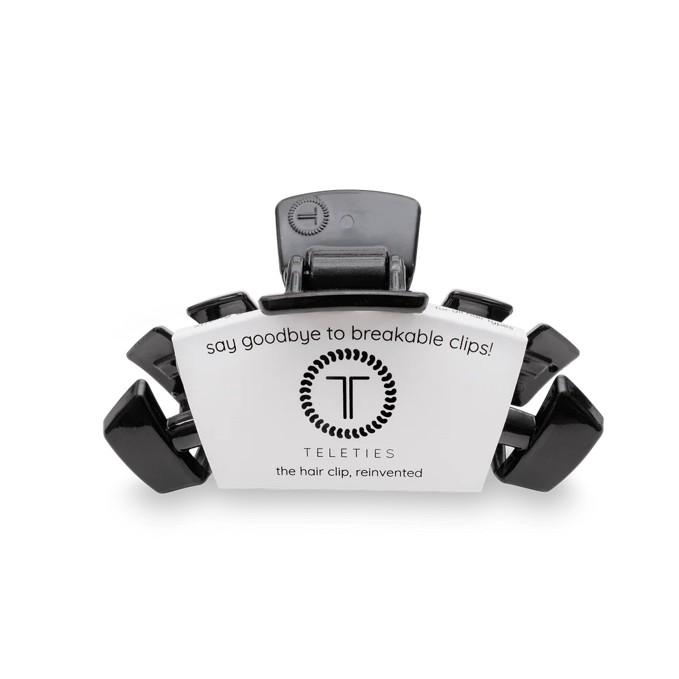 Teleties Classic Jet Black Claw Clip | Medium