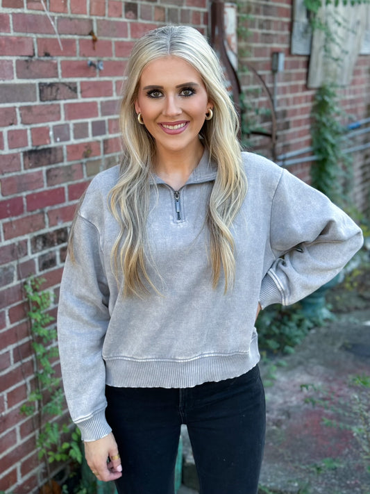 Call Me Comfy Pullover GRAY