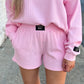 Lulu Mac Waffle Shorts LIGHT PINK