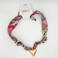 Scarf Necklace PINK/GREY/HEART