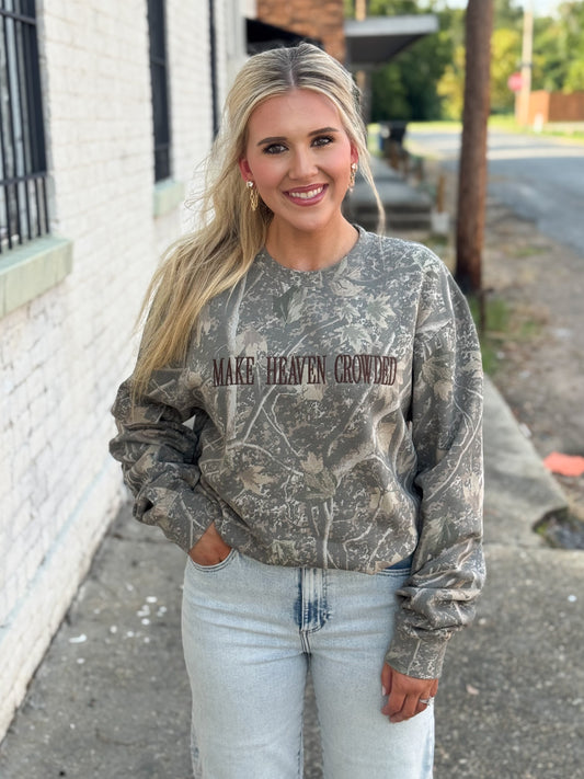Make Heaven Crowded Camo Sweatshirt
