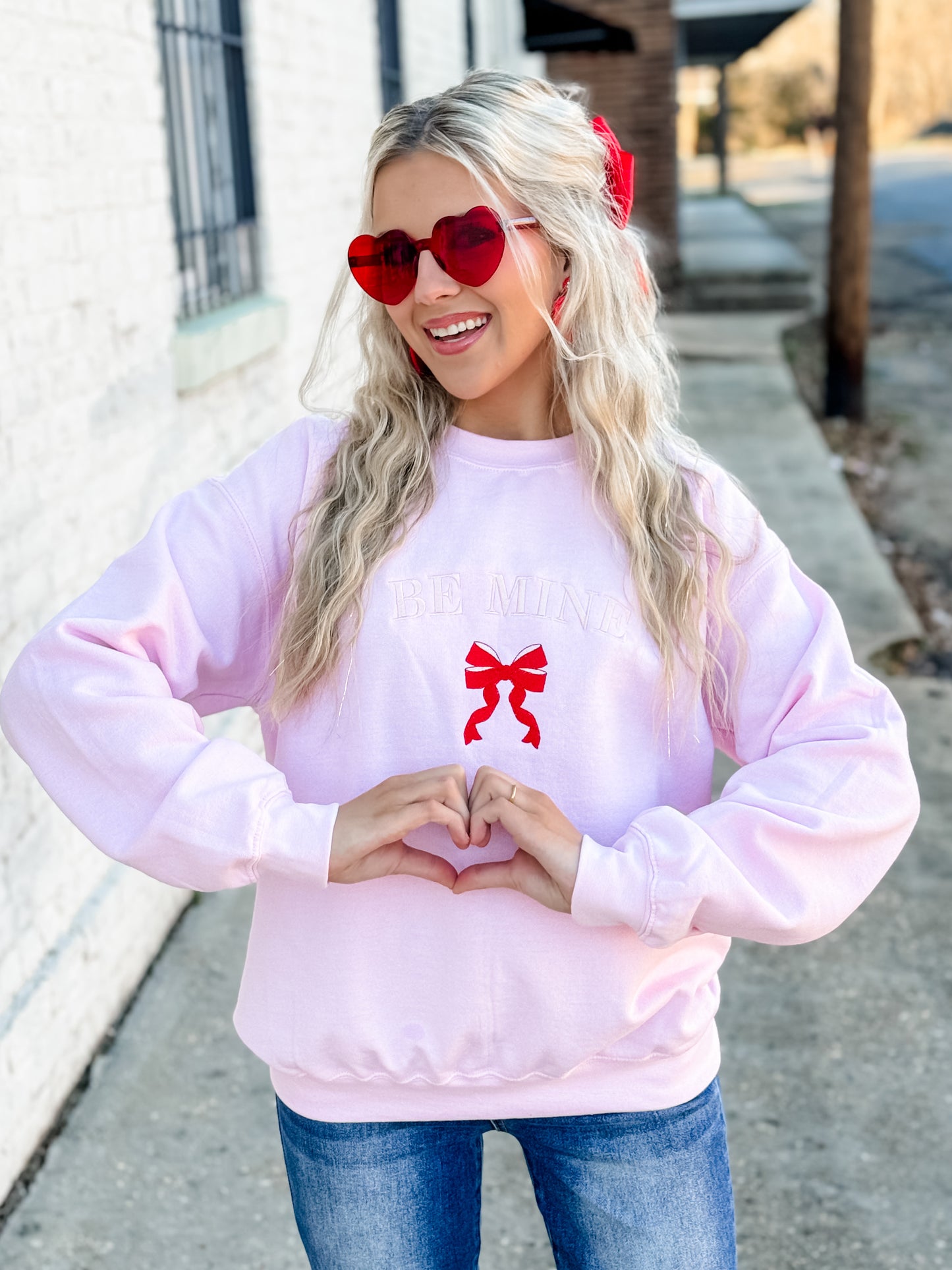 Be Mine Bow Sweatshirt *FINAL SALE*