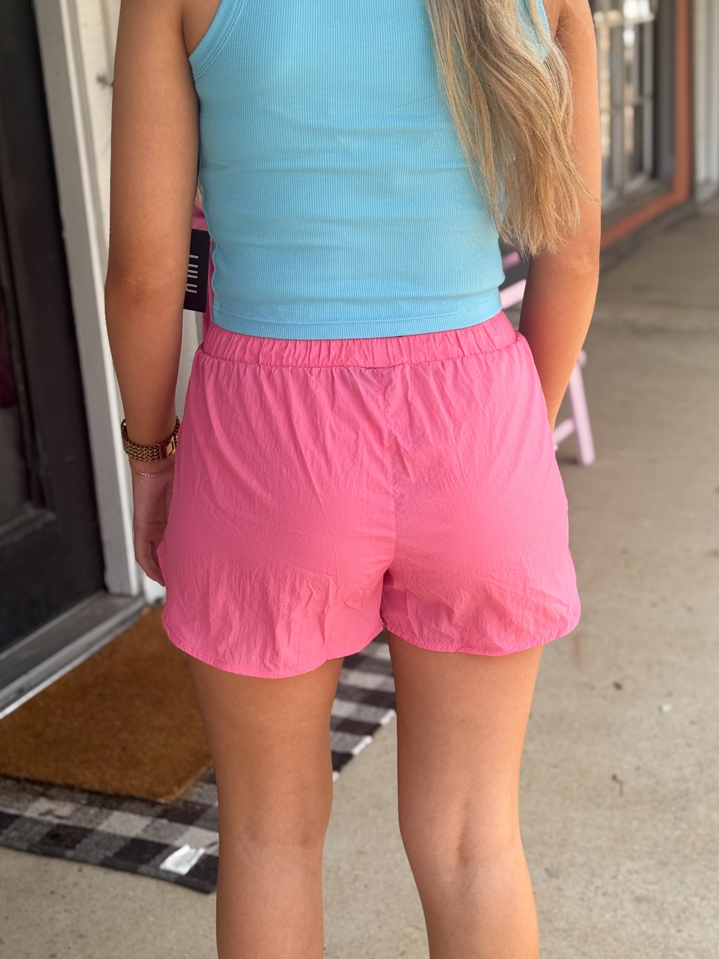 Lulu Mac Solid Shorts BUBBLEGUM