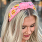 Pink Softball Headband