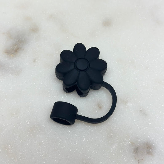 Daisy Straw Cover Cap BLACK