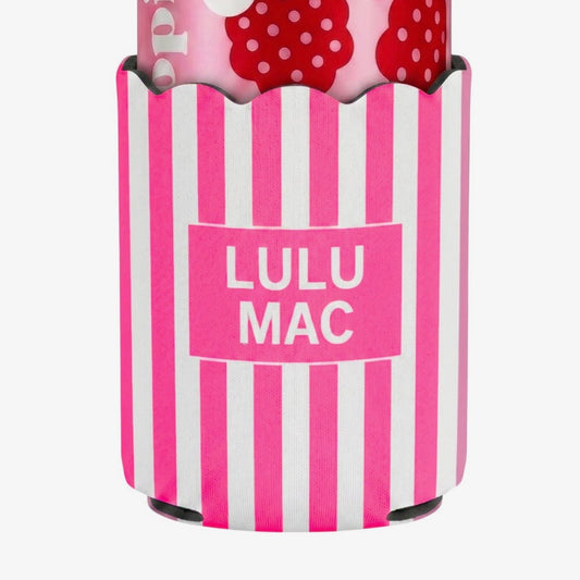 Lulu Mac Stripe Koozie PINK