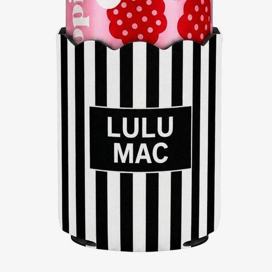 Lulu Mac Stripe Koozie BLACK