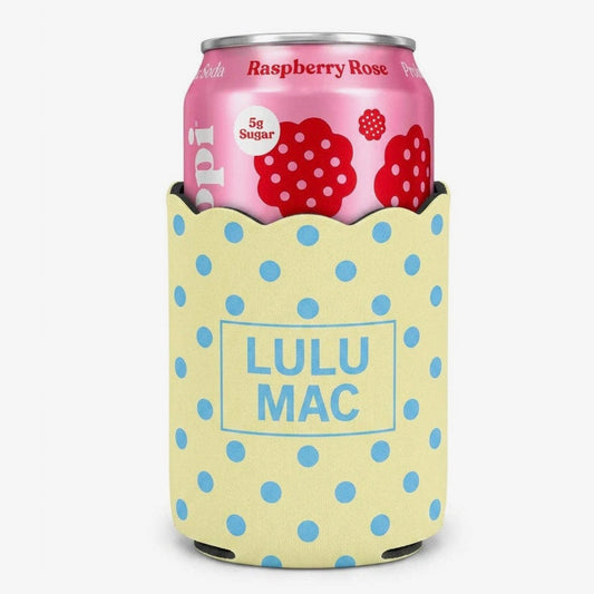 Lulu Mac Polka Dot Koozie YELLOW/BLUE