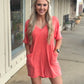 Pick Up The Pace Romper CORAL