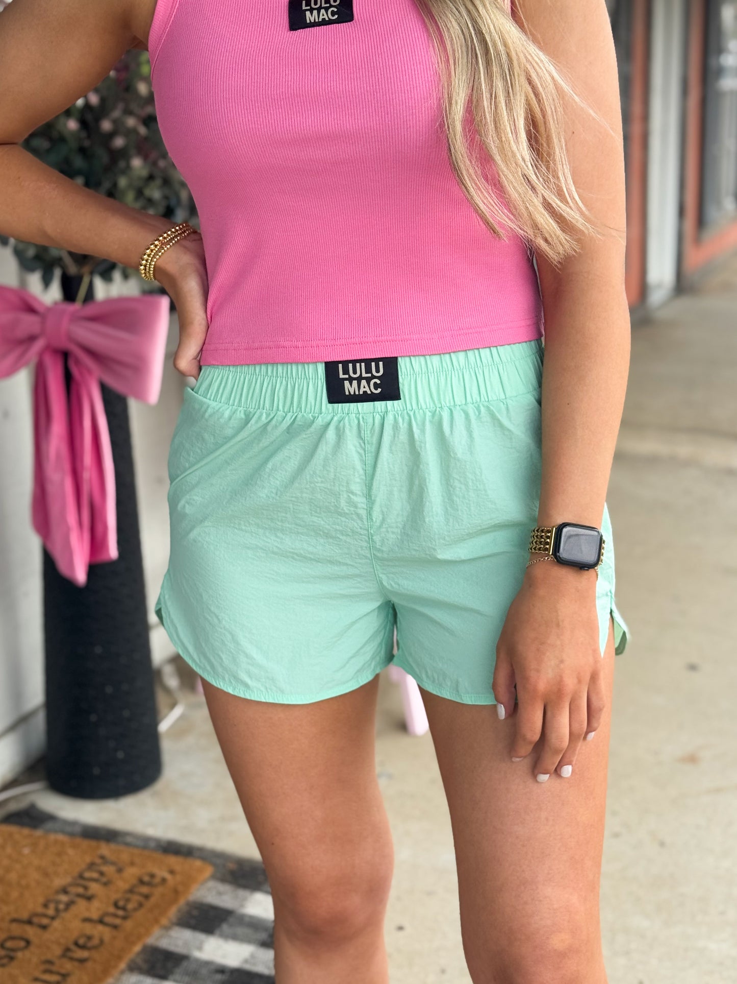 Lulu Mac Solid Shorts MINT