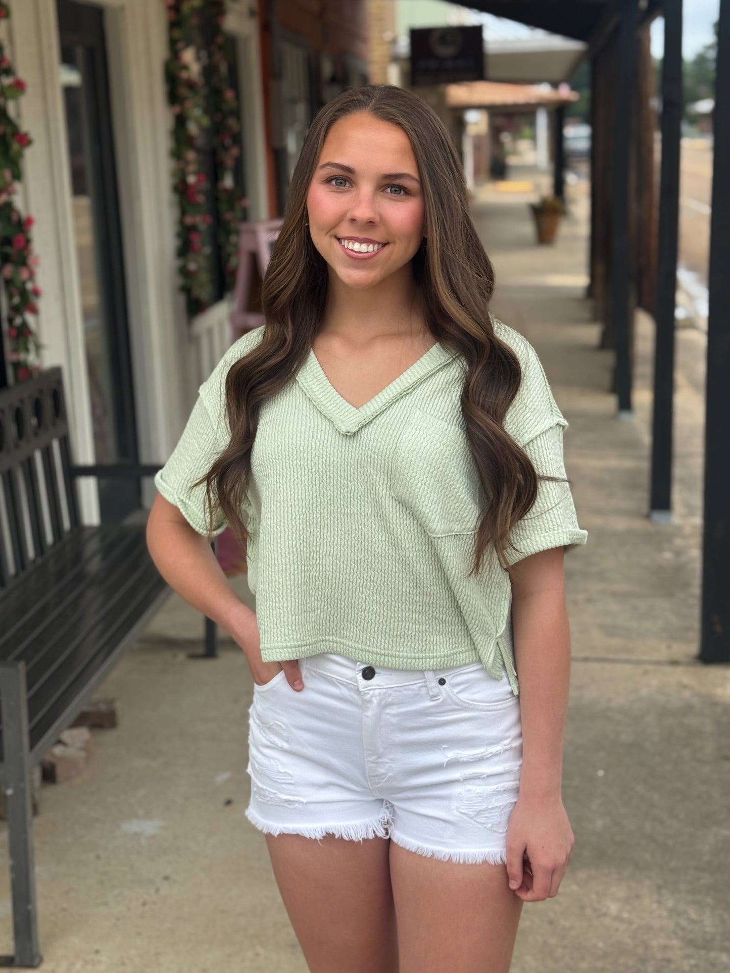 Spring Ease Ribbed Top