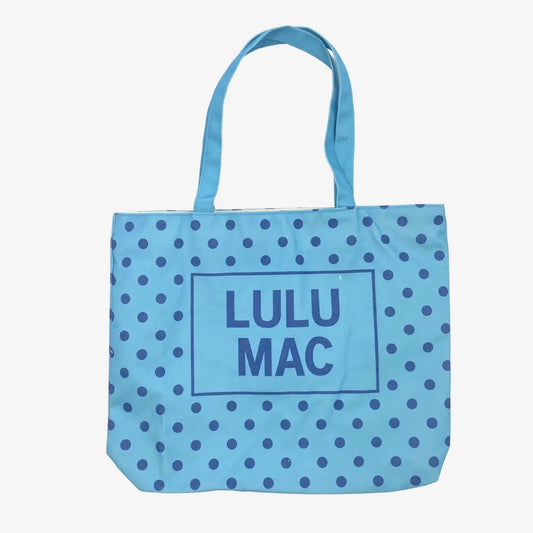 Lulu Mac Polka Dot Canvas Tote BLUE/NAVY