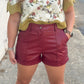 Just In Case Faux Leather Shorts