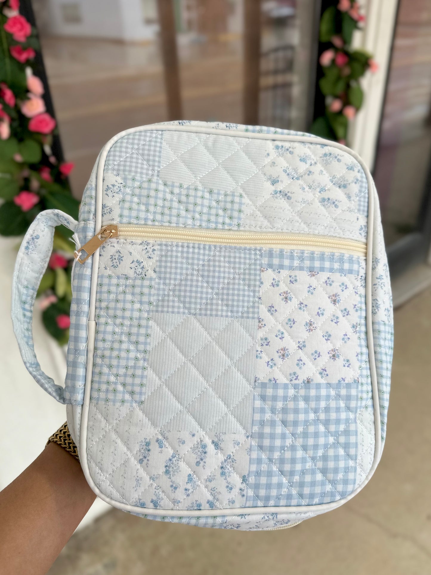 Miriam Blue Patchwork Bible Cover