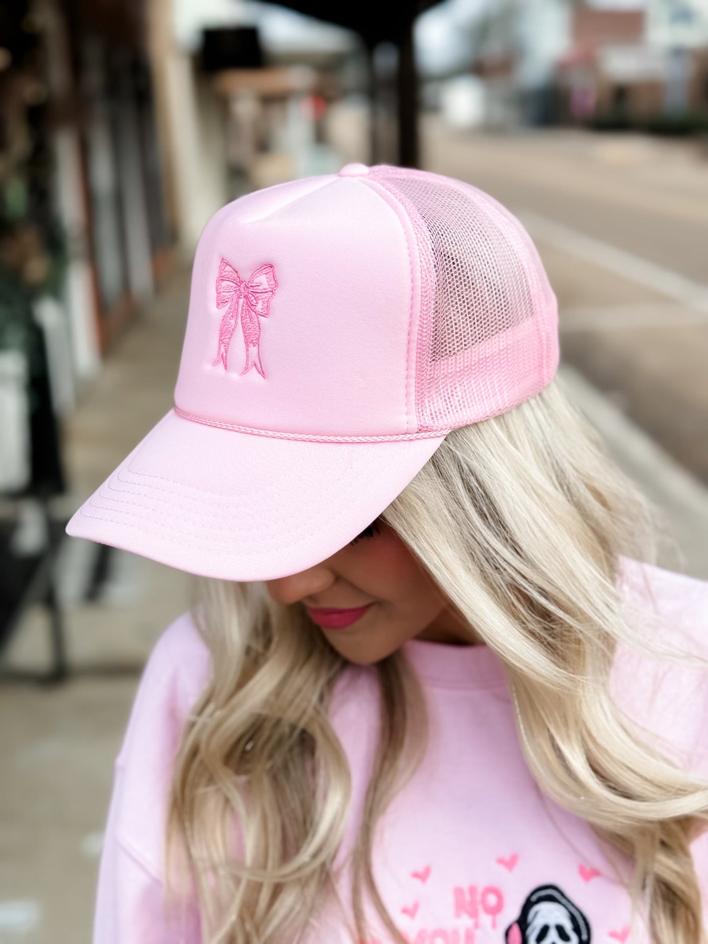 Bow Trucker Hat PINK