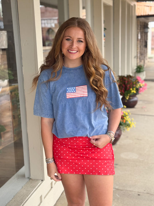 American Flag Puff Tee