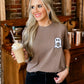 Coffee Ghost Embroidered Tee