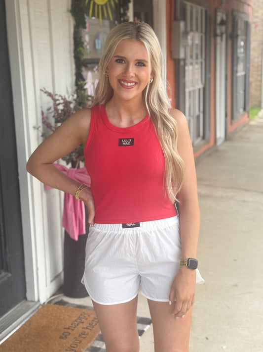 Lulu Mac Solid Tank RED