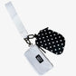 Lulu Mac Polka Dot Double Pouch Wristlet BLACK/WHITE