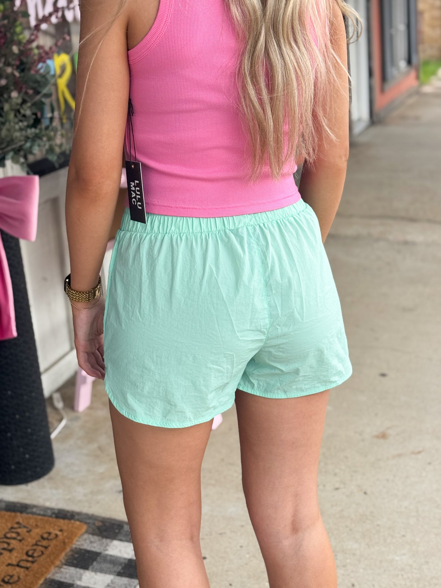 Lulu Mac Solid Shorts MINT