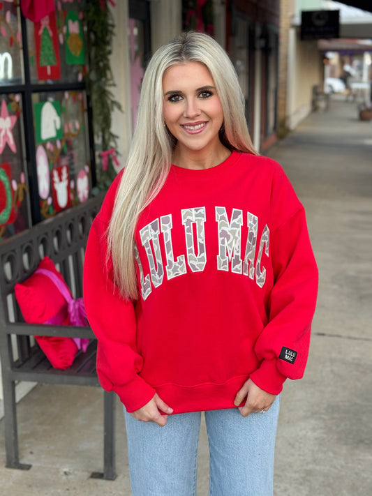 Lulu Mac Red Camo Sweatshirt