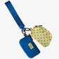 Lulu Mac Polka Dot Double Pouch Wristlet BUTTER/BLUE