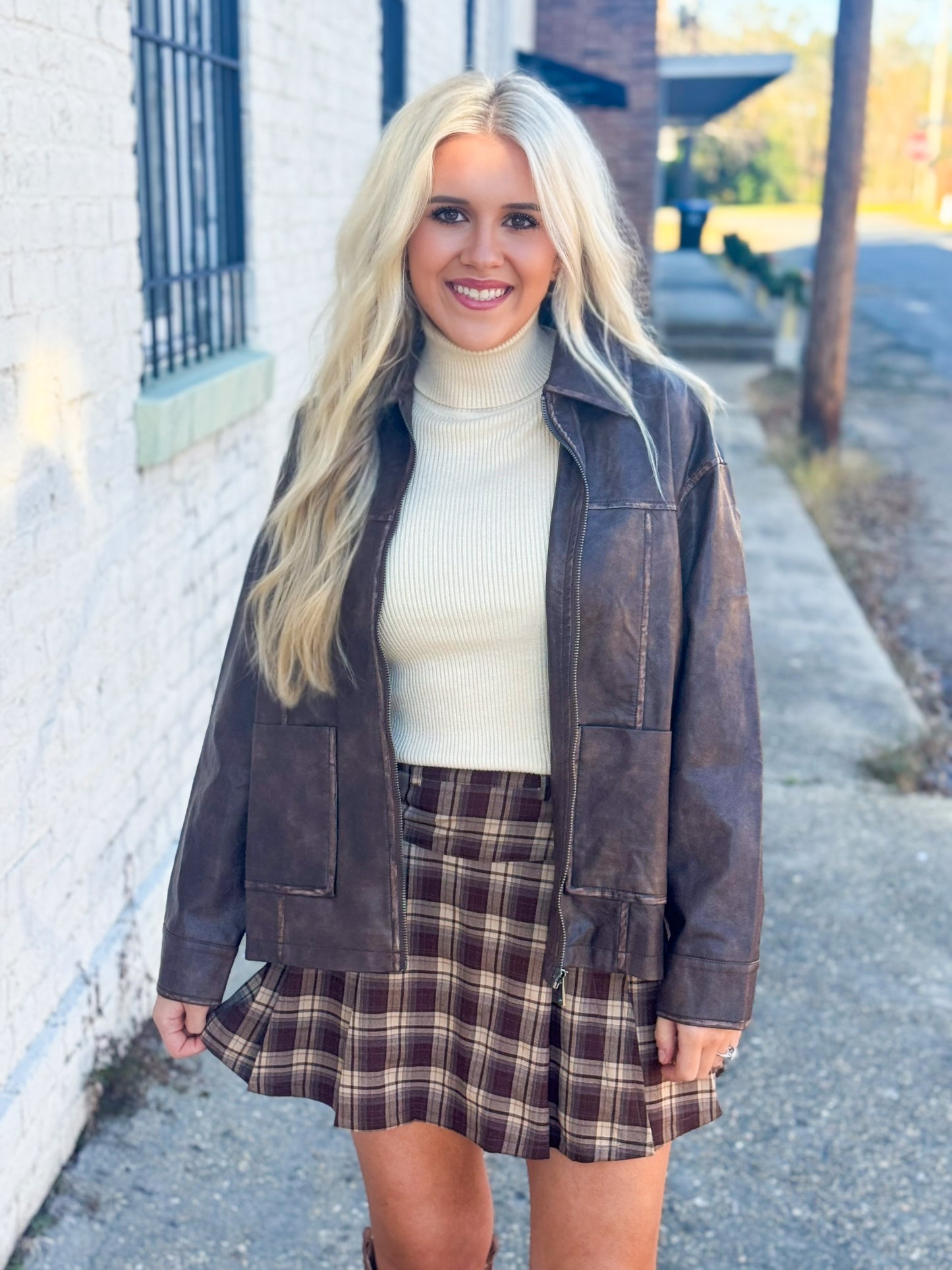 Gemma Faux Leather Jacket