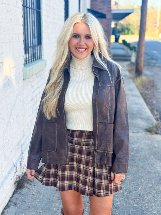 Gemma Faux Leather Jacket