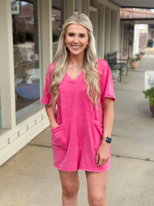 Pick Up The Pace Romper PINK