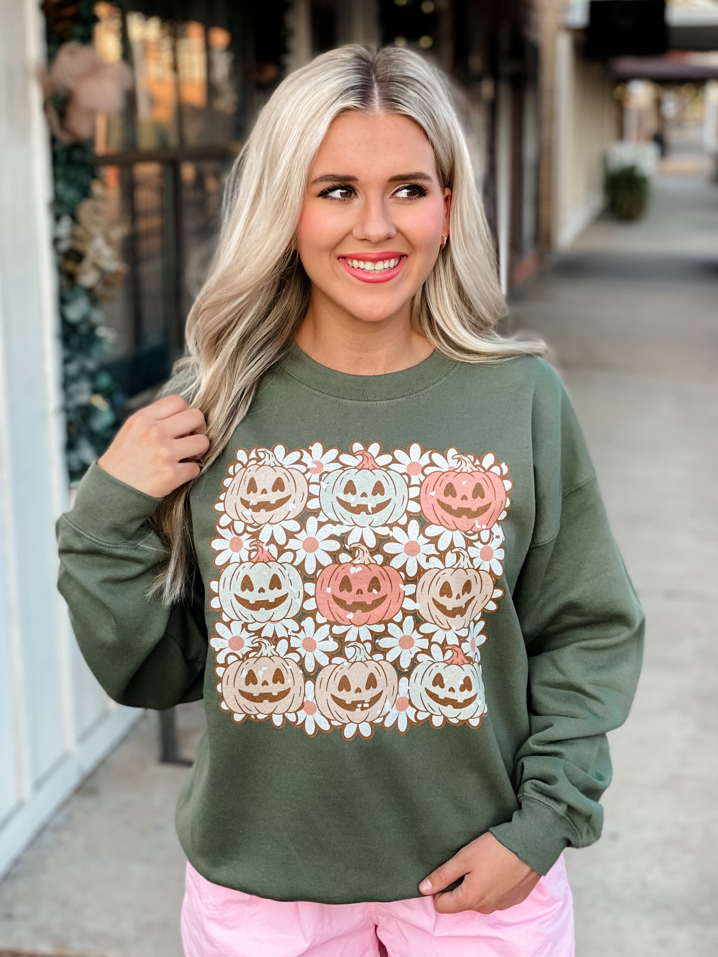 Daisy Jack-O-Lantern Sweatshirt