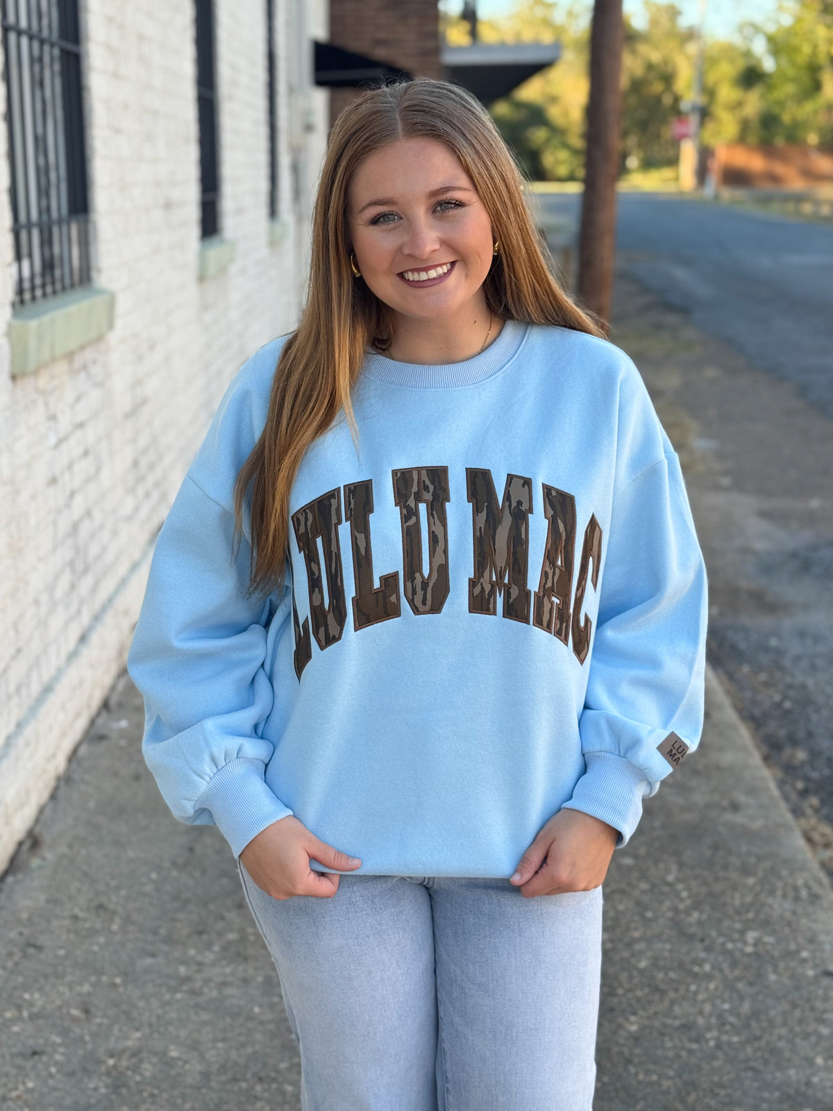 Lulu Mac Light Blue Bottomland Sweatshirt
