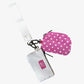 Lulu Mac Polka Dot Double Pouch Wristlet HOT PINK/WHITE