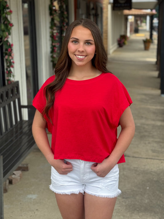 Out & About Top RED
