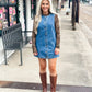 Keep Them Guessing Denim Dress