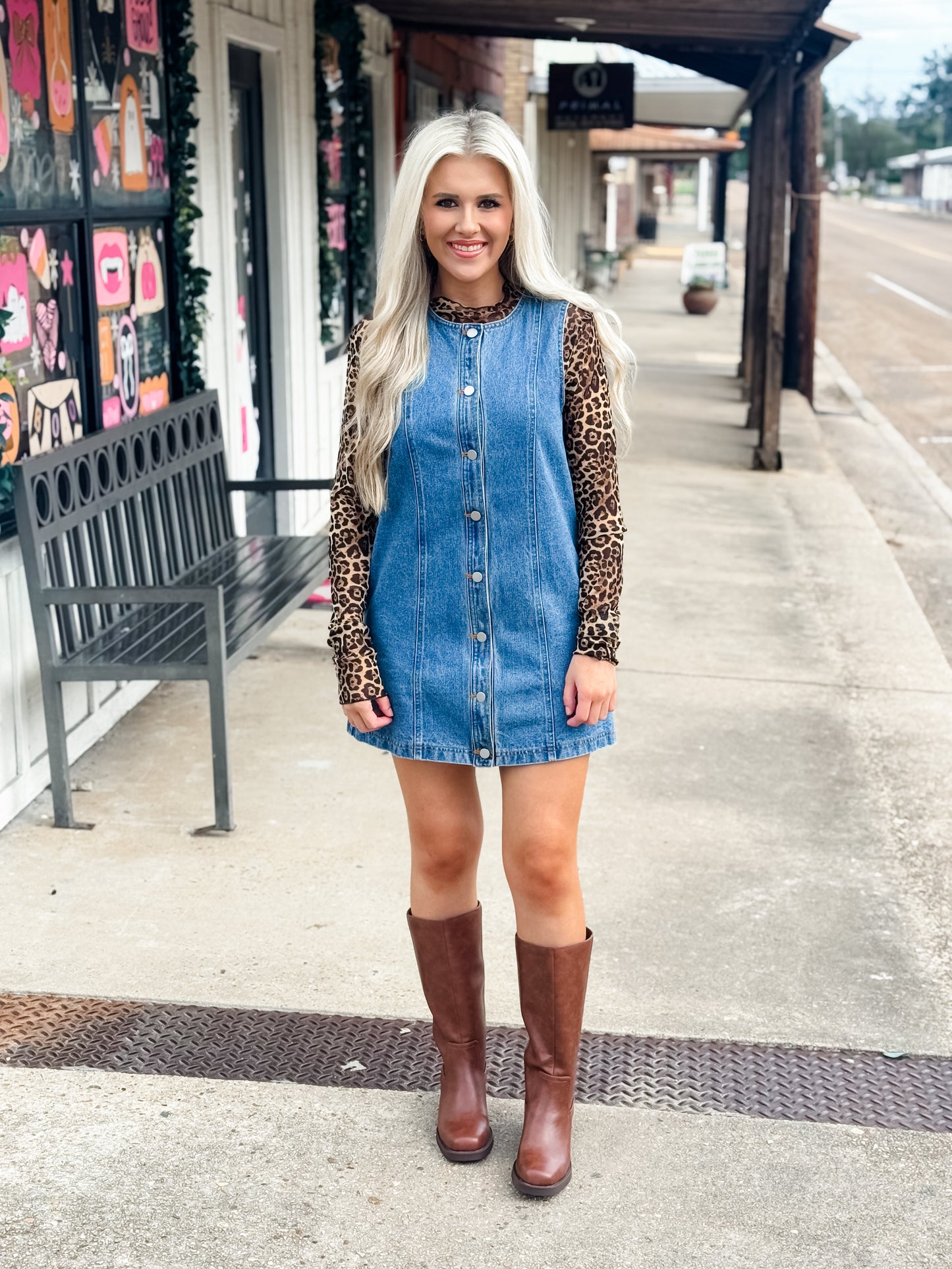 Keep Them Guessing Denim Dress