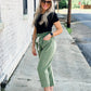 Vintage Wash Crop Pants