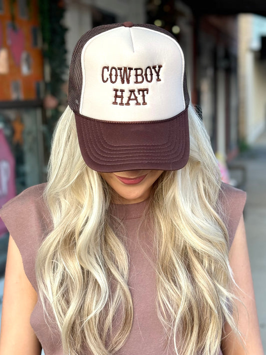 Cowboy Hat Brown/Tan Trucker Hat