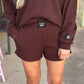Lulu Mac Waffle Shorts BROWN