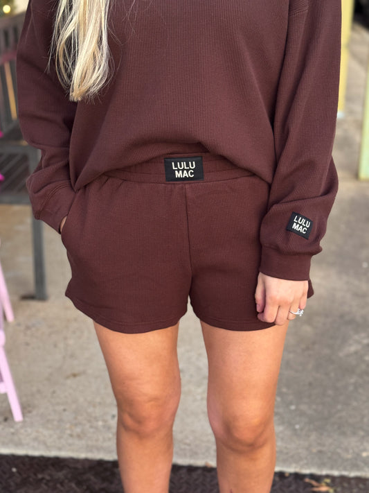 Lulu Mac Waffle Shorts BROWN